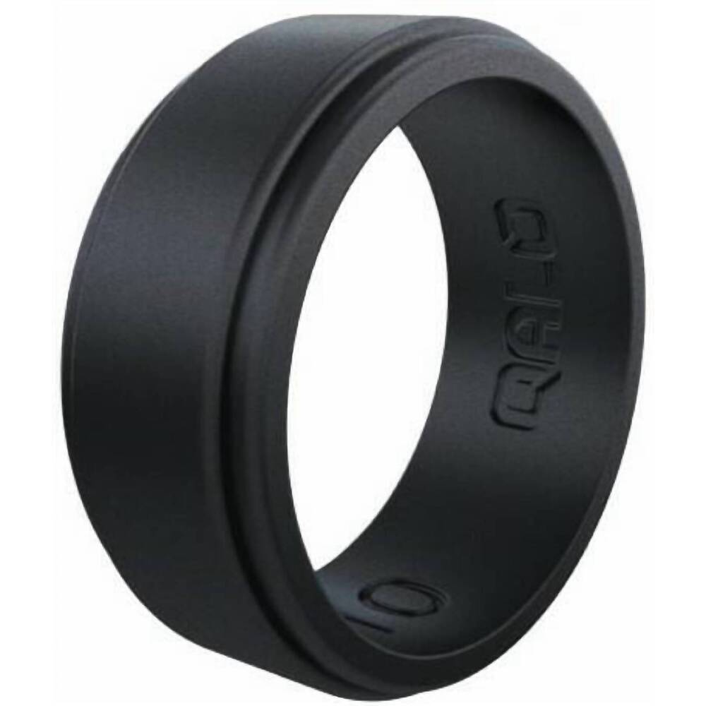 NEW QALO men's step edge polished ring in tungsten